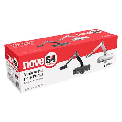 Mola Aérea Para Portas Até 45kg Fechamento Automático Válvulas Amortecimento Nove54 Preto