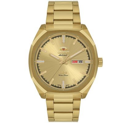 Relógio Orient Masculino Ref: Nh3gg008 C1kx Automático Dourado