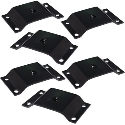 Kit 6 Chapinhas Chapa Elevada Fixação Pés Palito Rosca 5/16 Preto G59