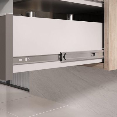 Conjunto Gabinete Banheiro Prisma 60cm Gabinete + Cuba + Espelheira Com Vidro Madeirado Cinza
