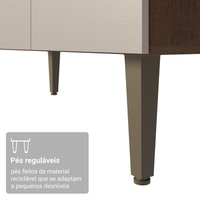 Armário De Cozinha Compacta 235cm Rustic/crema Gourmet Madesa Xa03 Rustic/crema