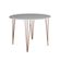 Mesa Jantar Redonda Branca Hairpin 110cm Elen Base Cobre Branco