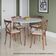 Mesa Jantar Redonda Branca Hairpin 110cm Elen Base Cobre Branco