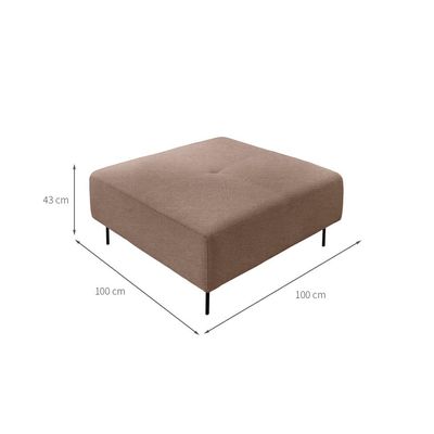 Puff Modular Da Vinci Poliéster Bege