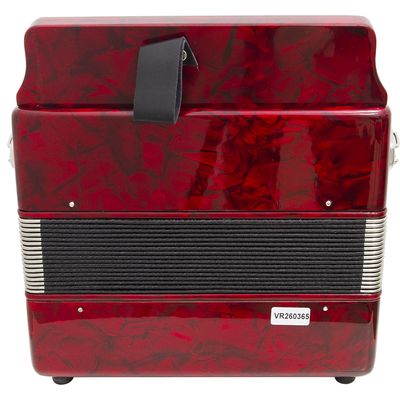 Acordeon 8 Baixos 21 Botões TA 821BS Vermelho Thommasi
