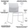 Kit 04 Cadeiras Empilhável Fixa Link F02 Base Aço Cinza Branco - Lyam Decor