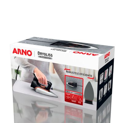 Ferro a Seco Anti aderente 1200w FS31 Preto e Terracota 127V Arno Preto com Terracota / 127V