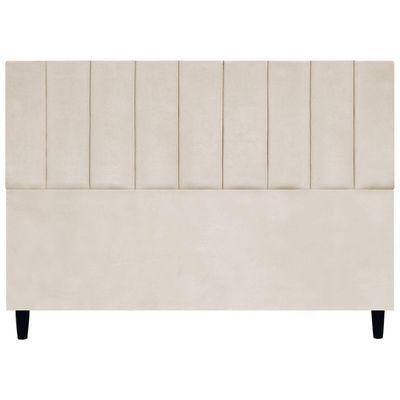 Cabeceira Decorativa Elen Para Cama King 195 Cm Suede Bege Suede