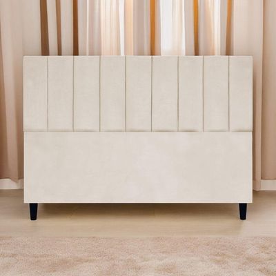 Cabeceira Decorativa Elen Para Cama King 195 Cm Suede Bege Suede