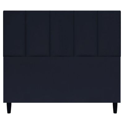 Cabeceira Decorativa Classic Para Cama De Casal 140 Cm Suede Preto Suede