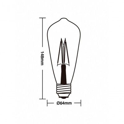 Lâmpada De Led Filamento Vintage St64 4w - Taschibra