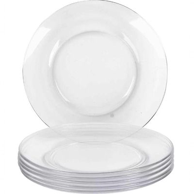 Conjunto De 24 Pratos De Vidro Raso 23cm Astral Duralex
