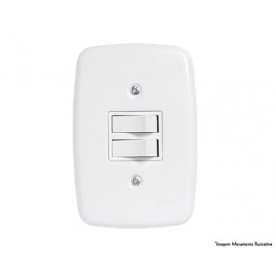 Interruptor Ideale Br 2 Simples C/Pl 3202 c/12pcs
