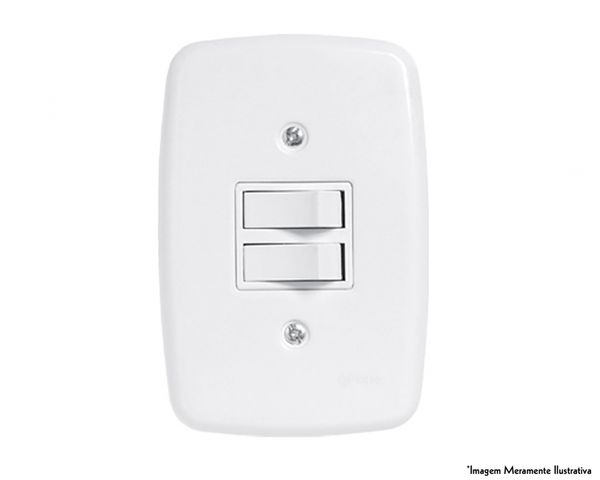 Interruptor Ideale Br 2 Simples C/Pl 3202 c/12pcs