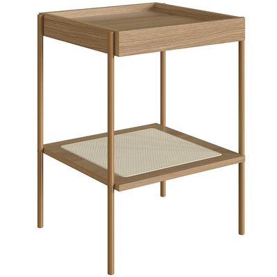 Kit 02 Mesas Lateral Para Sala de Estar Industrial Indy A03 Hanover Dourado - Lyam Decor