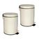 Kit 2 Lixeira com pedal e balde 5 Litros Inox Retrô Mor