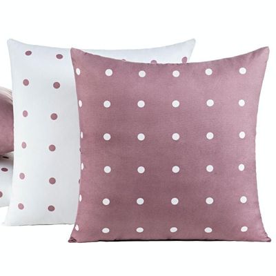 Kit 04 Almofadas Cheias Petit Poa 45cm X 45cm - Rose