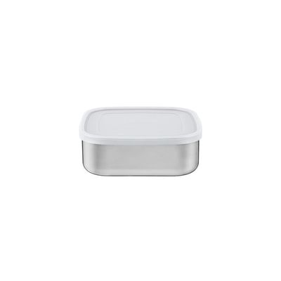 Pote Tramontina Freezinox Em Aço Inox Quadrado Com Tampa Plástica 16 Cm 1,2 L