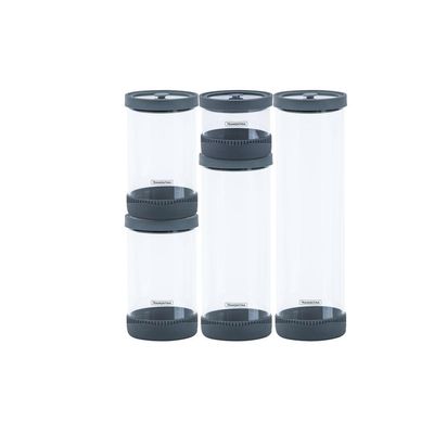 Jogo De Potes De Vidro Herméticos Tramontina Purezza Em Borosilicato Com Tampa