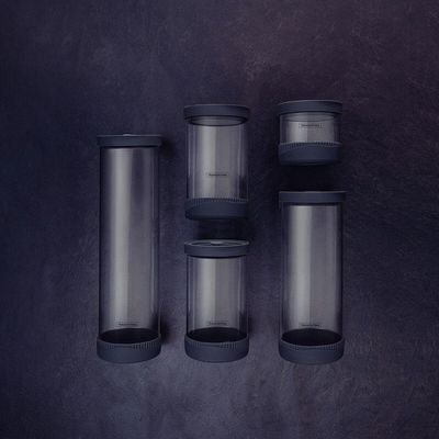 Jogo De Potes De Vidro Herméticos Tramontina Purezza Em Borosilicato Com Tampa