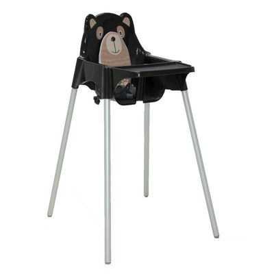 Cadeira Para Refeição Infantil Tramontina Teddy Em Polipropileno Preto