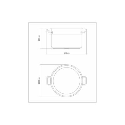 Caldeirão Tramontina Professional Em Aço Inox Com Fundo Triplo Sem Tampa 50 Cm 58 L