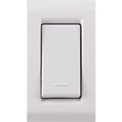 Conjunto Para Movel 1 Interruptor Simples 10 A Tramontina Liz Branco