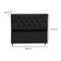 Cabeceira Estofada Cama Box Casal 140 Cm Suede Paris preto