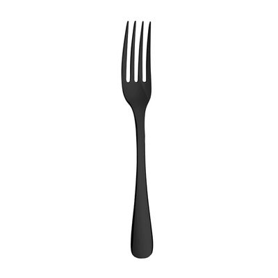 Garfo de Mesa Preto Jogo Talheres Aço Inox Titanium 6un