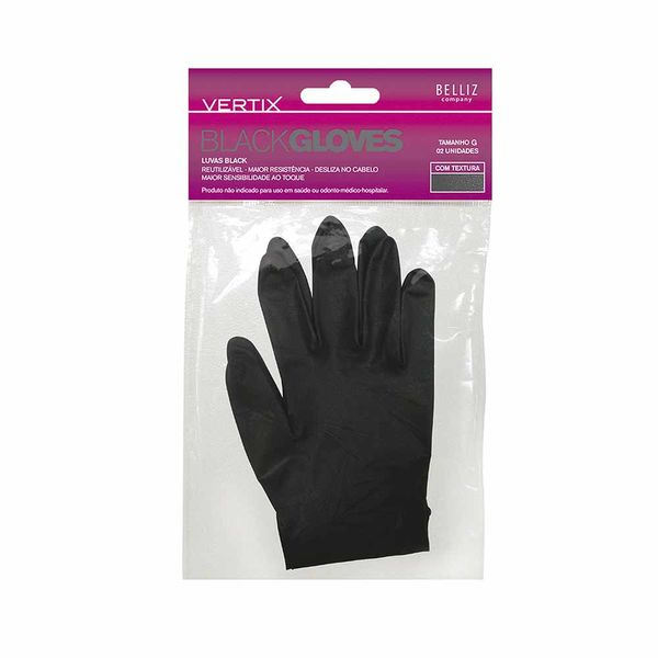 Luva Vertix Black com 2 Unidades Tamanho G