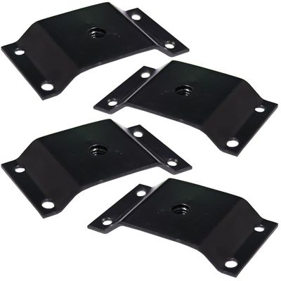 Kit 4 Chapinhas Chapa Elevada Fixação Pés Palito Rosca 5/16 Preto G59