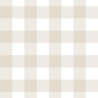 Papel de Parede Doce Estilo Xadrez Bege 82038