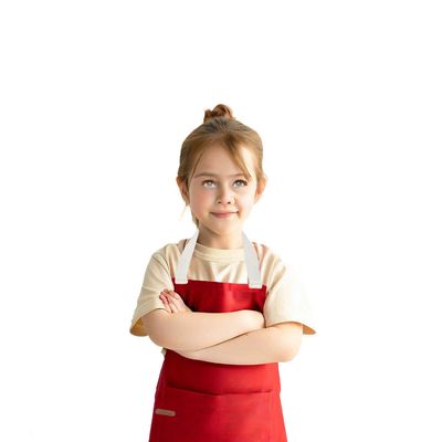 Avental Infantil Vermelho Mini Pegador Cozinha Crianças Kids