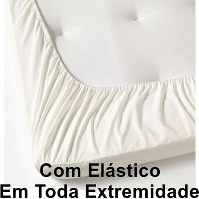 Jogo Cama Lençol Unique Casal Padrão 400 Fios Ponto Palito 3 Peças - Avelã