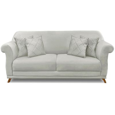 Sofa 2 Lugares Retro Polo 180cm Com Almofada Veludo 2223 Ezz 2223