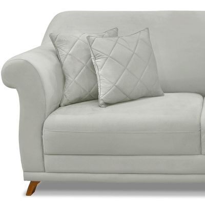 Sofa 2 Lugares Retro Polo 180cm Com Almofada Veludo 2223 Ezz 2223