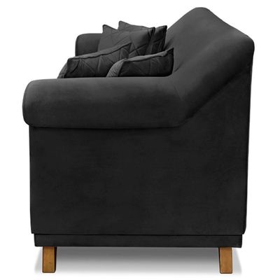 Sofa 2 Lugares Retro Polo 180cm Com Almofada Veludo 2237 Ezz 2237