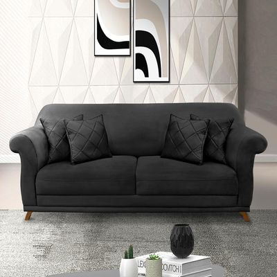 Sofa 2 Lugares Retro Polo 180cm Com Almofada Veludo 2237 Ezz 2237