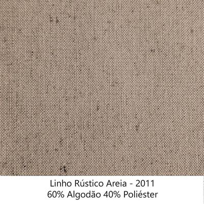 Sofa 3 Lugares Retro Polo 200cm Com Almofada Linho Areia Ezz Areia