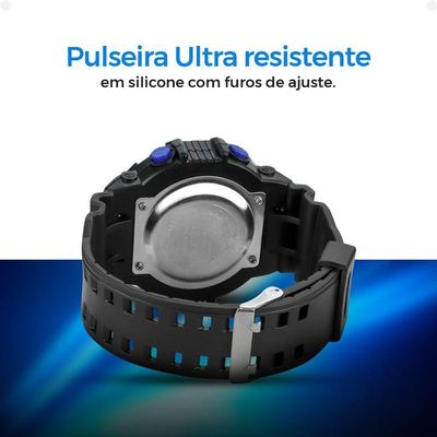 Relogio Infantil Criança Menino Digital Silicone + Caixa Data Cronometro Adolescente Alarme Original