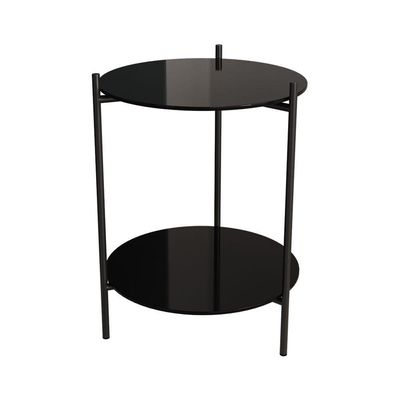 Mesa Lateral Industrial Premium Marbella Preto