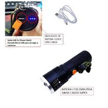 Lanterna Holofote Tática Led P70 Super Forte Com Zoom Ajustável - BM8504