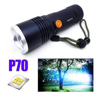 Lanterna Holofote Tática Led P70 Super Forte Com Zoom Ajustável - BM8504