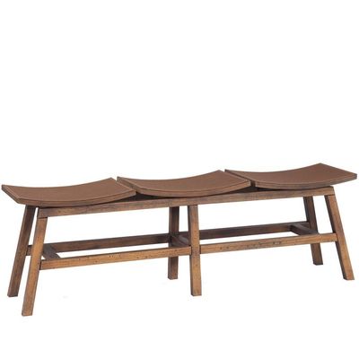 Banco Decorativo para Varanda Cozinha 3 Lugares Eden 149cm Madeira Maciça Rustic Brown - Gran Belo