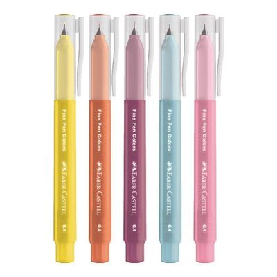 Caneta Ponta Fina Com Cheirinho 5 Cores Faber-castell