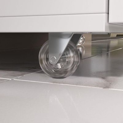 Conjunto De Gabinete Banheiro Creta 80cm (gabinete+cuba+espelheira) Branco Inteiro