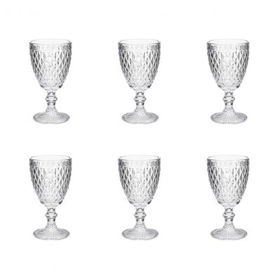 Jogo Taca Vidro Bico Abacaxi Cristal 310ml