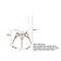 Conjunto De Mesa De Jantar Eames Eiffel Redonda 100cm Tampo De Madeira Branco Com 5 Cadeiras Brancas