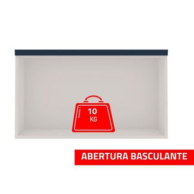 Aéreo 1 Porta Basculante Branco/azul - Moderno E Funcional