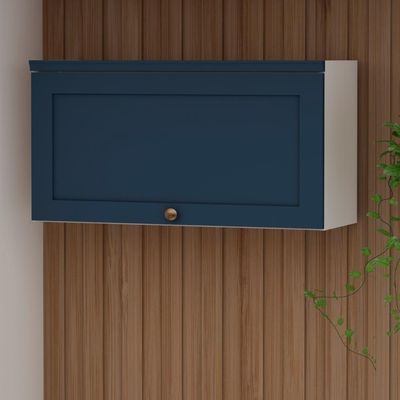Aéreo 1 Porta Basculante Branco/azul - Moderno E Funcional